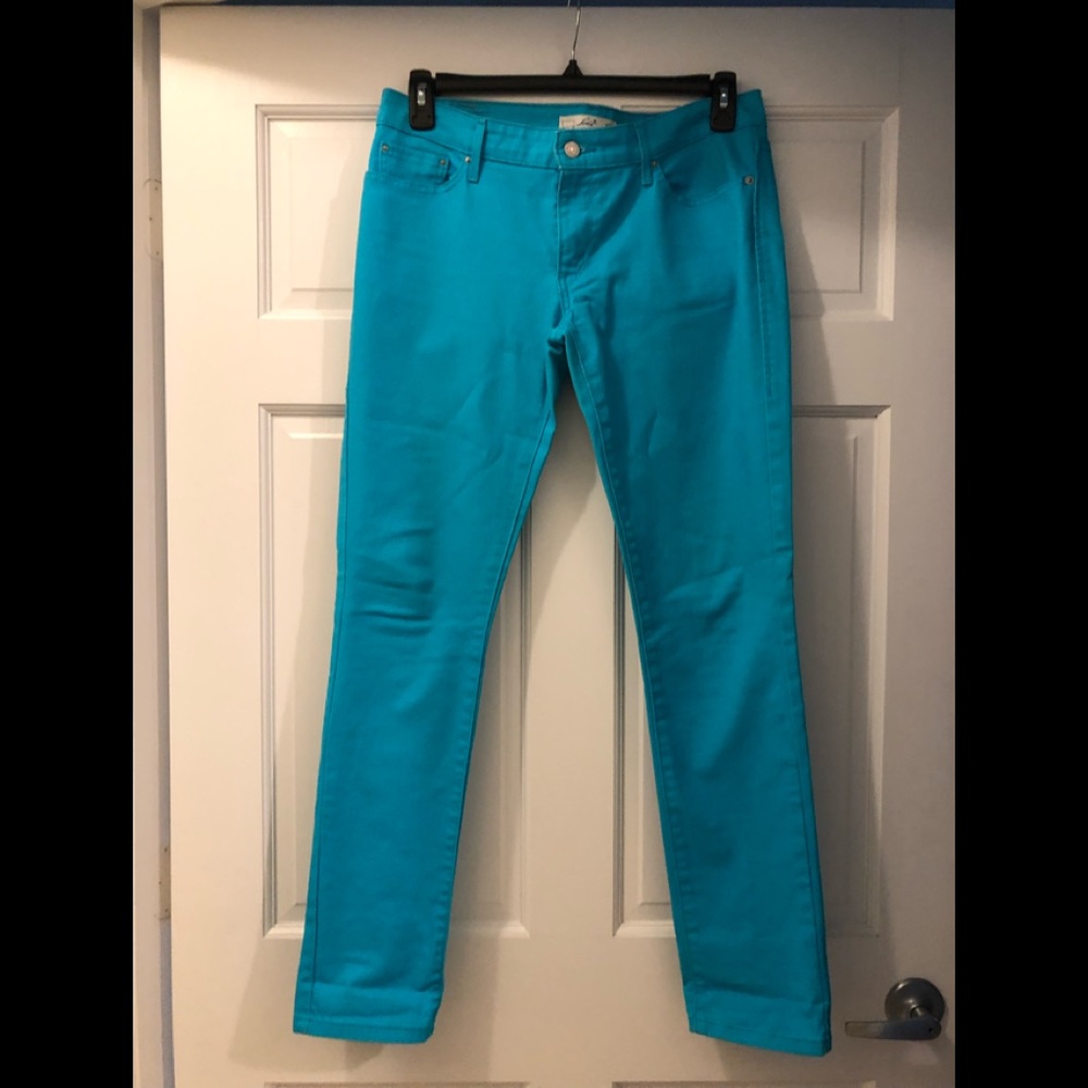 Turquoise blue jean women's levis 531, size 12 M